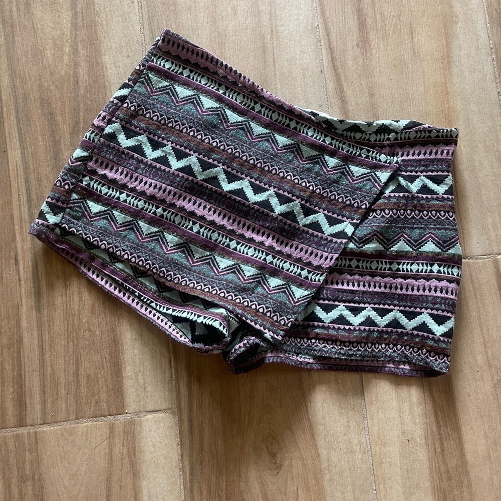 Tribal print skort